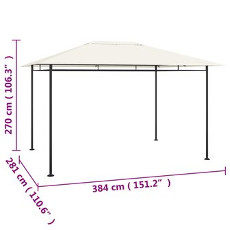 Prieel 180 g/m&sup2; 384x281x270 cm cr&egrave;mekleurig 5
