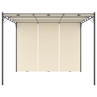 Tuinprieel met zijgordijn 3x3x2,25 m cr&egrave;me 2