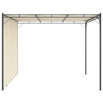 Tuinprieel met zijgordijn 3x3x2,25 m cr&egrave;me 3