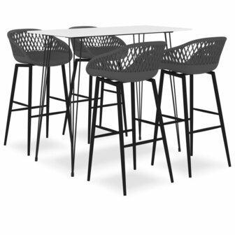 5-delige Barset wit en grijs 1