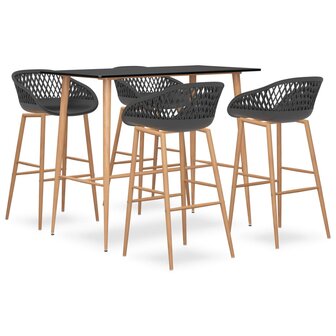 5-delige Barset zwart en grijs 1