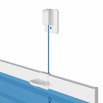 Pliss&eacute; rolgordijn 55x200 cm stofbreedte 54,4 cm polyester blauw 9