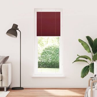 Pliss&eacute; rolgordijn 75x200 cm stofbreedte 74,4 cm bordeauxrood 2