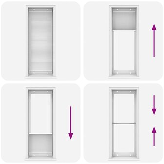 Pliss&eacute; rolgordijn 70x200 cm stofbreedte 69,4 cm polyester wit 8