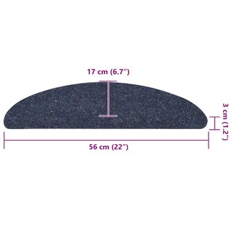Trapmatten zelfklevend 5 st 56x17x3 cm naaldvilt blauw 8