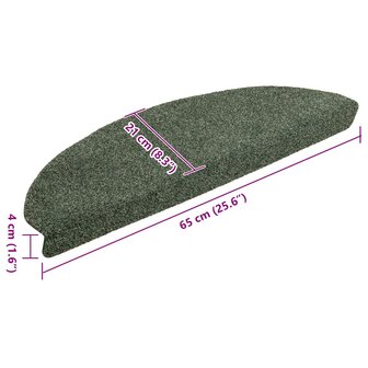 Trapmatten zelfklevend 5 st 65x21x4 cm naaldvilt groen 8