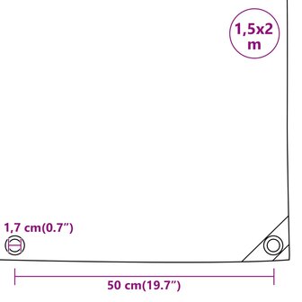 Dekzeil 650 g/m&sup2; 1,5x2 m grijs 9