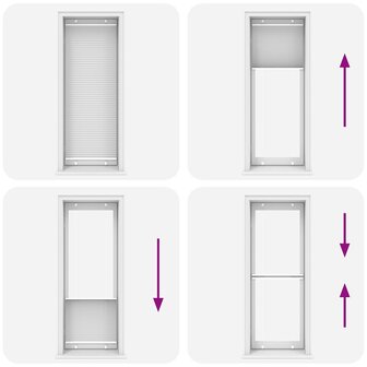 Pliss&eacute; rolgordijn 80x200 cm stofbreedte 79,4 cm polyester wit 7