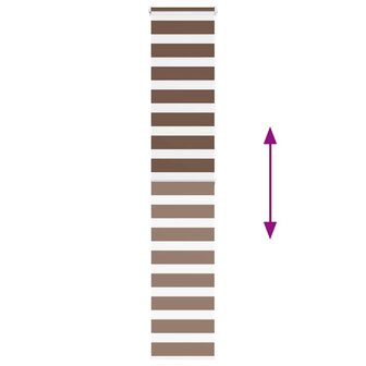 Zebra rolgordijn 50x200 cm stofbreedte 45,9cm polyester bruin 5