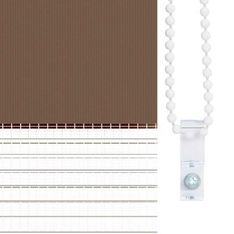 Zebra rolgordijn 50x200 cm stofbreedte 45,9cm polyester bruin 9