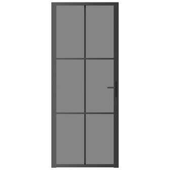 Binnendeur 83x201,5 cm ESG-glas en aluminium zwart 3