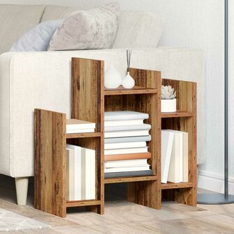 Bijzetkast met plank Oud hout 60 x 26 x 60 cm Bewerkt hout 1