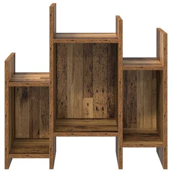 Bijzetkast met plank Oud hout 60 x 26 x 60 cm Bewerkt hout 4