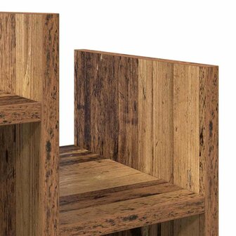 Bijzetkast met plank Oud hout 60 x 26 x 60 cm Bewerkt hout 5