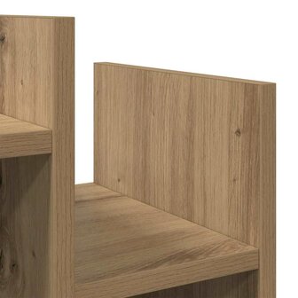 Bijzetkast artisanaal eikenkleurig 60 x 26 x 60 cm Bewerkt hout 5