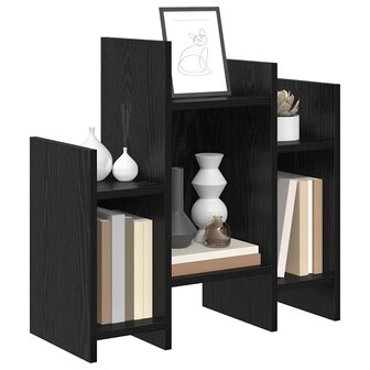 Bijzetkast met plank Zwart eiken 60 x 26 x 60 cm Bewerkt hout 2