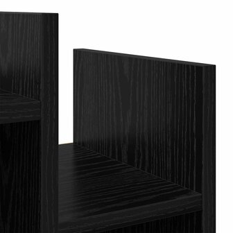 Bijzetkast met plank Zwart eiken 60 x 26 x 60 cm Bewerkt hout 5