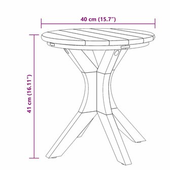 Tuin Bijzettafel &Oslash;40x41 cm Massief Teakhout 7