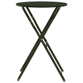 Bistrotafel &Oslash;50x71 cm gepoedercoat staal donkergroen 4
