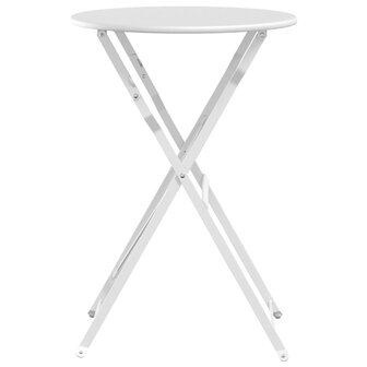 Bistrotafel &Oslash;50x71 cm gepoedercoat staal wit 4