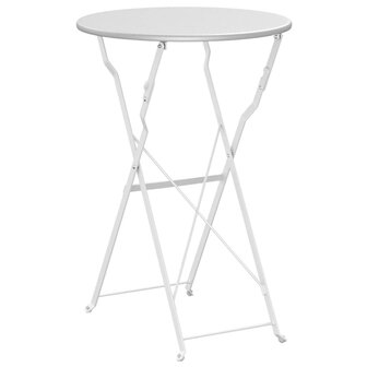 Bistrotafel &Oslash;50x71 cm gepoedercoat staal wit 5
