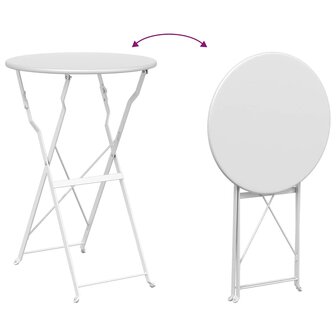 Bistrotafel &Oslash;50x71 cm gepoedercoat staal wit 8