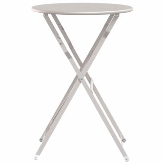 Bistrotafel &Oslash;50x71 cm gepoedercoat staal beige 4