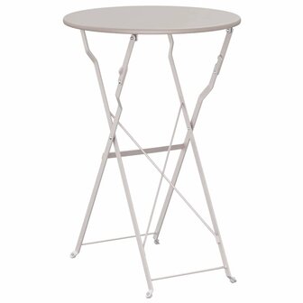 Bistrotafel &Oslash;50x71 cm gepoedercoat staal beige 5