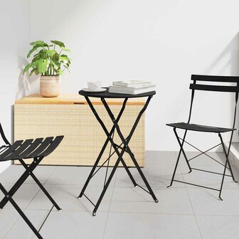 Bistrotafel &Oslash;50x71 cm gepoedercoat staal antraciet 1