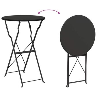Bistrotafel &Oslash;50x71 cm gepoedercoat staal antraciet 8