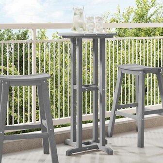 Bartafel Lichtgrijs 55x55x107 cm HDPE 1