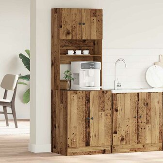 Keukenkast Oud Hout 60 x 50 x 180 cm Gelaagd Hout 1