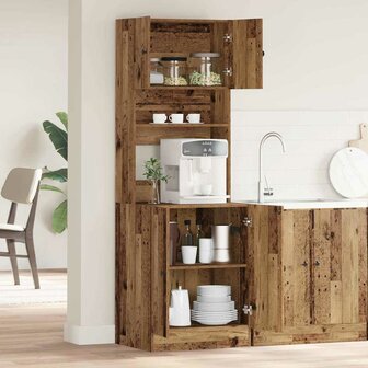 Keukenkast Oud Hout 60 x 50 x 180 cm Gelaagd Hout 3