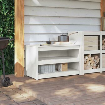 Buiten Keukenkast Wit 106x55x64 cm Massief Grenenhout 3