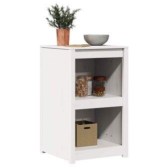 Buitenkeukenkast Wit 55x55x92 cm Massief Grenenhout 2