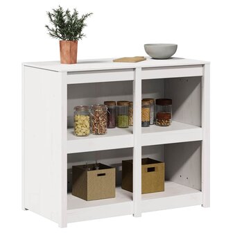 Buitenkeukenkast Wit 106x55x92 cm Massief Grenenhout 2