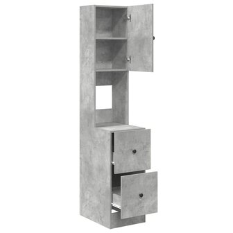 Keukenkast Beton Grijs 35x50x180 cm Bewerkt Hout 4