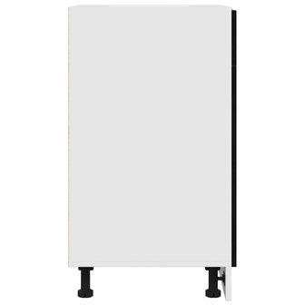 Lade Onderkast - Zwart Eiken, 40 x 46 x 81,5 cm, Gemaakt van bewerkt hout 7