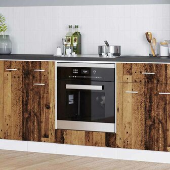 Ovenkast in Oud Hout &ndash; 60x46x81,5 cm van Ge&euml;ngineerd Hout 1