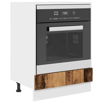 Ovenkast in Oud Hout &ndash; 60x46x81,5 cm van Ge&euml;ngineerd Hout 2