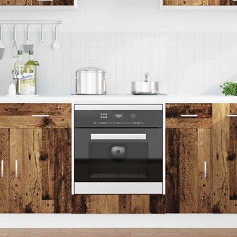 Ovenkast in Oud Hout &ndash; 60x46x81,5 cm van Ge&euml;ngineerd Hout 3