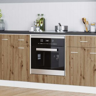 Ovenkast - Artisan Eiken, 60x46x81.5 cm, gefabriceerd hout 1
