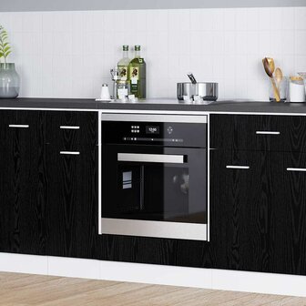 Ovenkast Zwart eiken 60 x 46 x 81.5 cm Bewerkt hout 1