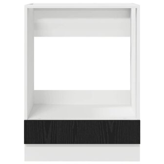 Ovenkast Zwart eiken 60 x 46 x 81.5 cm Bewerkt hout 4