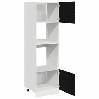 Magnetronkast Zwart Eiken 60x57x207 cm Gelaagd Hout 4