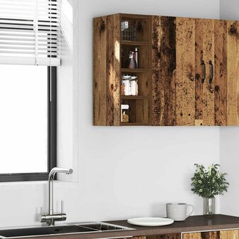 Hangkast Riga 20x29,5x60 cm bewerkt hout oud houtkleurig 3