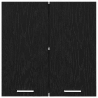 Zwarte Eiken Hangkast 60 x 31 x 60 cm van Geengineerd Hout 6