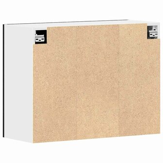 Zwarte Eiken Hangkast - 80x31x60 cm - Van stevig hout 5