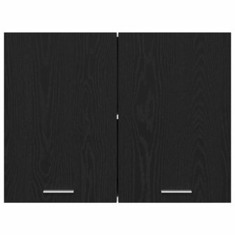 Zwarte Eiken Hangkast - 80x31x60 cm - Van stevig hout 6