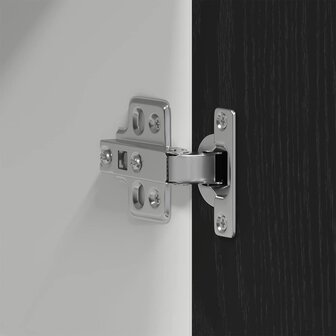 Zwarte Eiken Hangkast - 80x31x60 cm - Van stevig hout 8